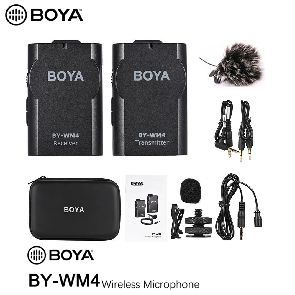 BOYA BY-WM4 беспроводной Студийный конденсаторный микрофон Система петличный