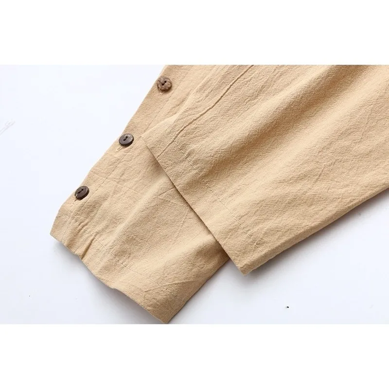 

Plus Size XL-3XL Women's Casual Pants Elastic Waist Cotton&Linen Slim Trousers with Big Pockets