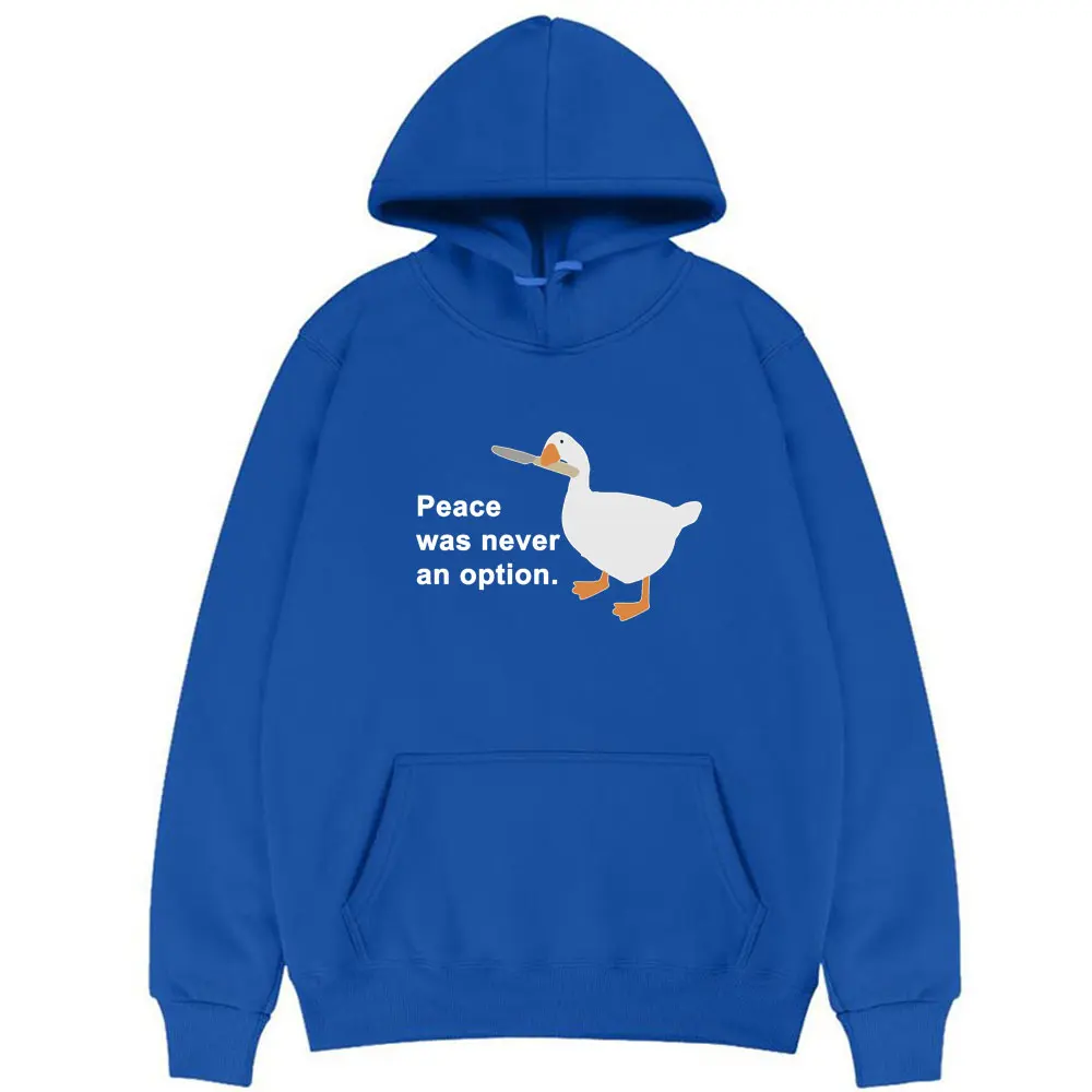 

Goose Peace Was Never An Option Hoodie Sweatshirt Unisex Fleece Cotton Hoodies Fashion Leisure Cool Men Streetwear Women Clothes