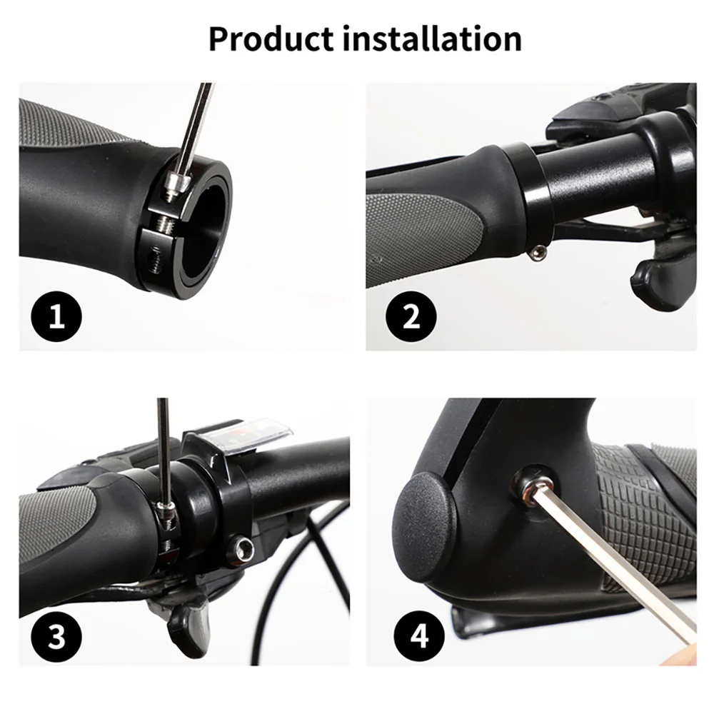 

1 Pair Non-Slip Rubber Mountain Bike Grips Lock on Bike Handlebar Cover Sleeve