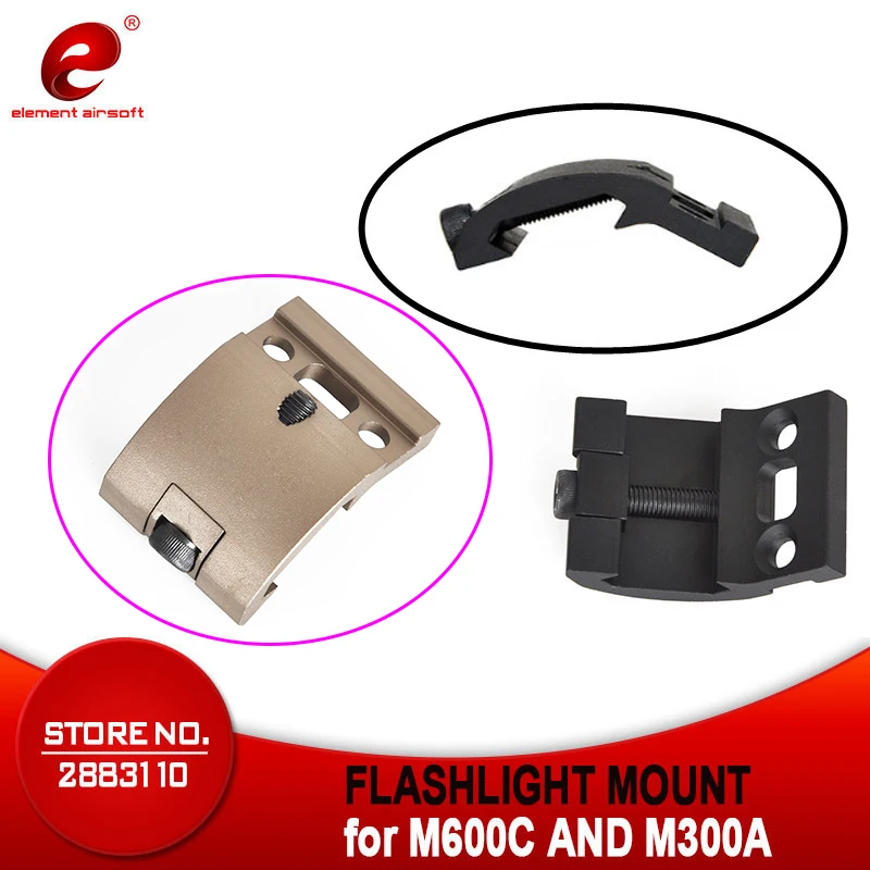 Фонарик Element Mount с M600C и M300A Softair Picatinny Rail оружейный аксессуар охотничий точечный страйкбольный винтовочный светильник EX263