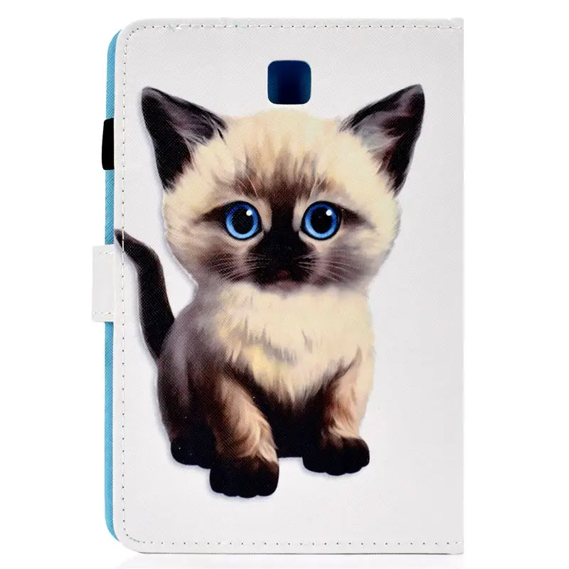 SM-T355 чехол для Samsung Galaxy Tab A 8,0 SM-T350 T355 P350 Smart Cover Funda модный мультяшный Кот планшет PU кожаный чехол-подставка