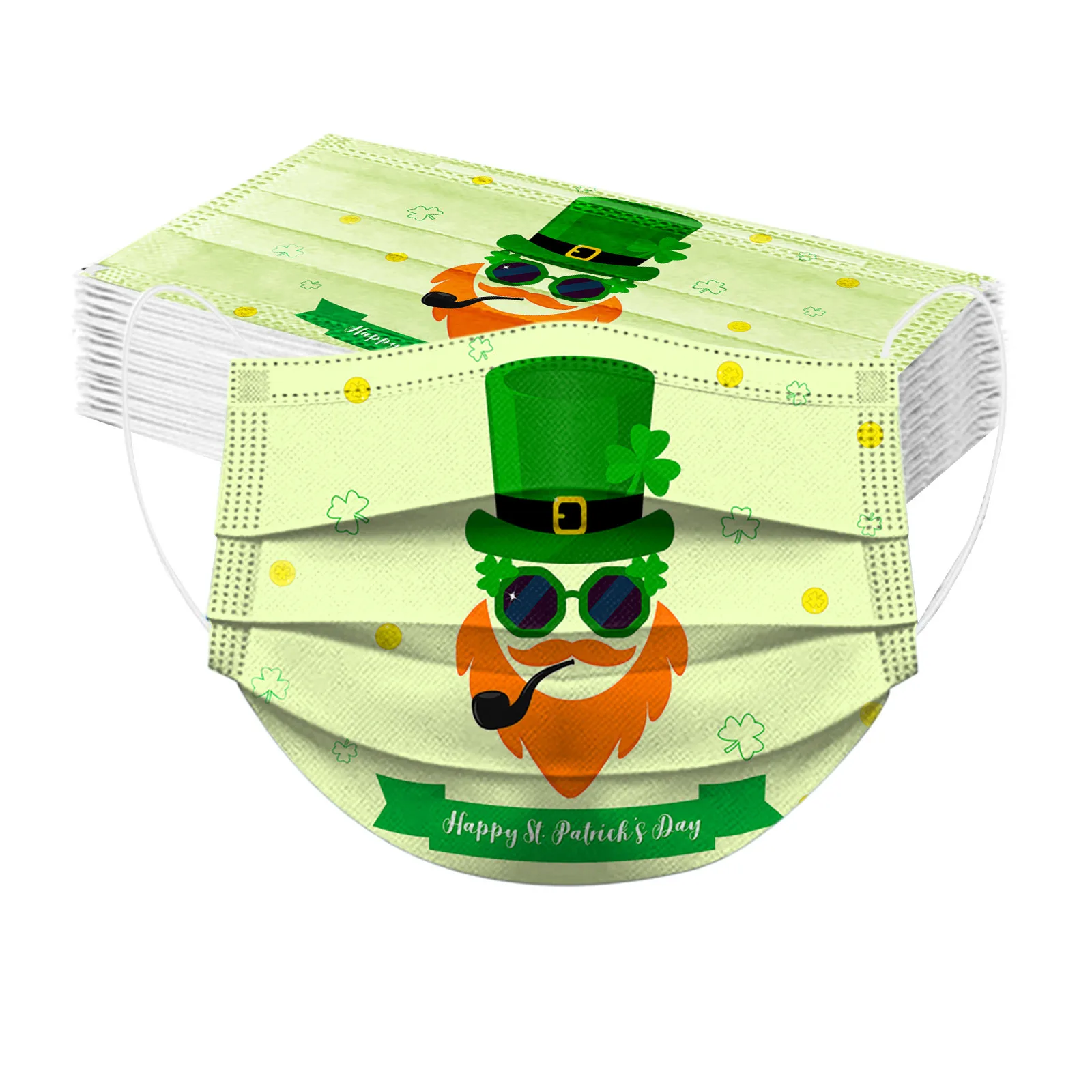 

face mask masque enfant mascarilla Adult St. Patrick's Day Disposable Protection Three Layer Breathable Face Mask cosplay