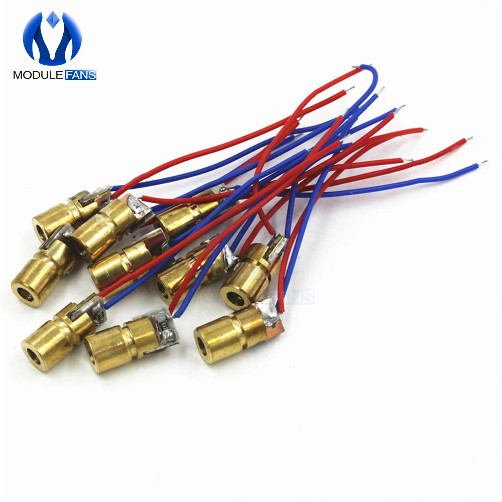 Головка из красной меди точечный модуль лазерного диода нм 6 мм 3 в 5 мВт шт. |