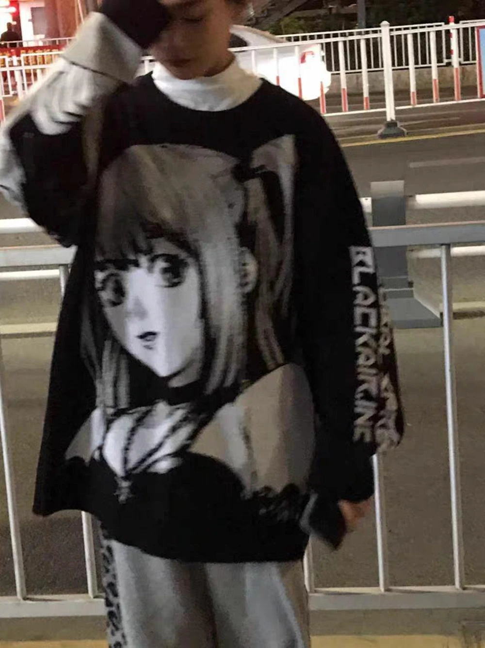 Толстовка Женская в стиле аниме Death Note Свитшот оверсайз с капюшоном униформа