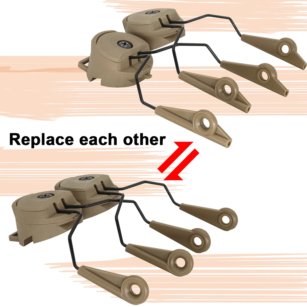Tactical Headset Walker's Electronic Earmuffs Anti-noise Hunting Shooting Headset Accessories Helmet Bracket ARC Rail Adapter