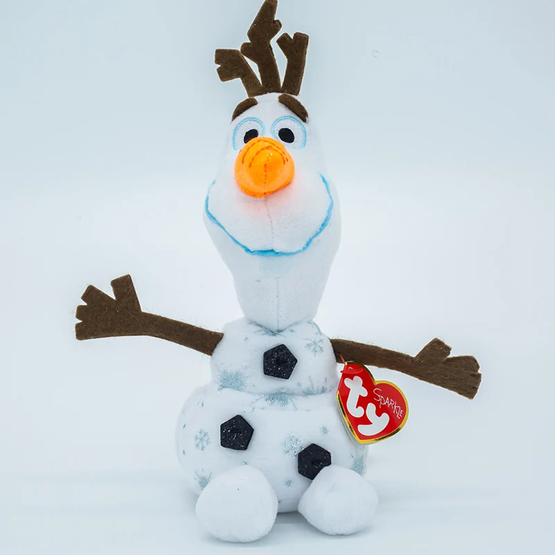 15CM Ty Beanie Boos Big Glitter Eyes Christmas Golden Horn Deer Sven Snow Plush Stuffed Animal Super Soft Christmas Gift images - 6
