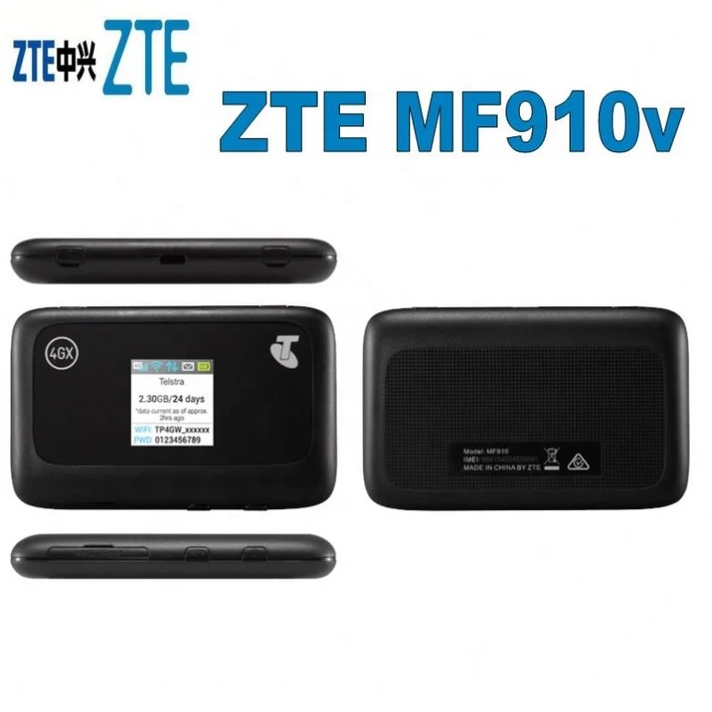 Unlock 4G Modem 150Mbps ZTE MF910v 4G WiFi Router With Sim Card Slot plus 4g antenna
