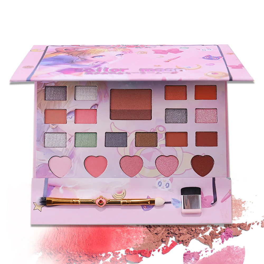 С рисунком из аниме Сейлор Мун ленивый палитры теней для век легко наносится