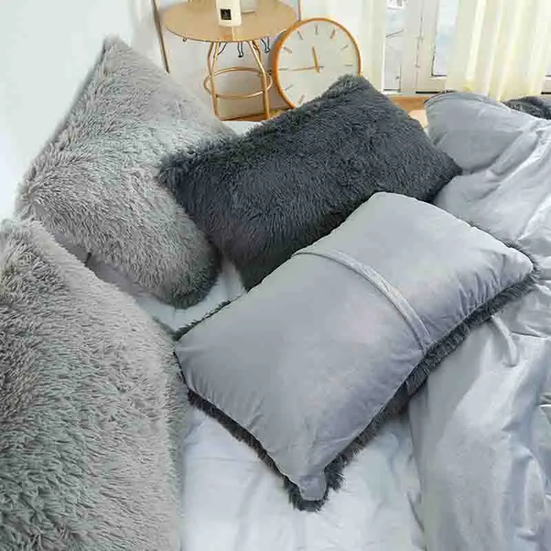 50*70 см меховая подушка чехол Мягкая Подушка Чехол домашний декор искусственные