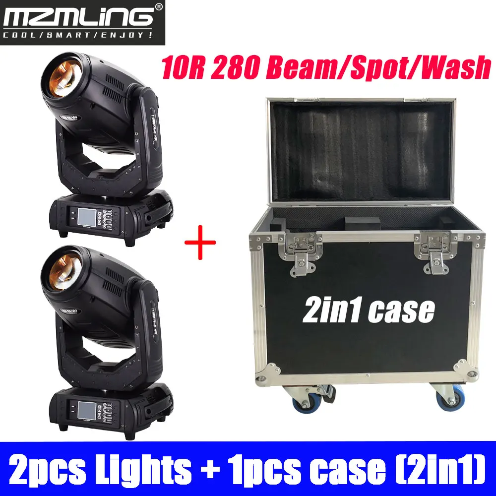 2 шт. светильник s + 1 F чехол 280 Вт 10R луч/пятно/стирка 3 в DMX512 движущийся головной