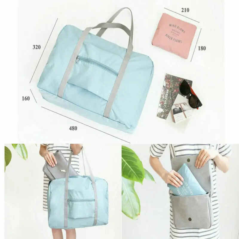 

Fashion WaterProof Travel Bag Large Capacity journey duffle Women Nylon Folding Bag Unisex Men Luggage Travel Handbags Dropship