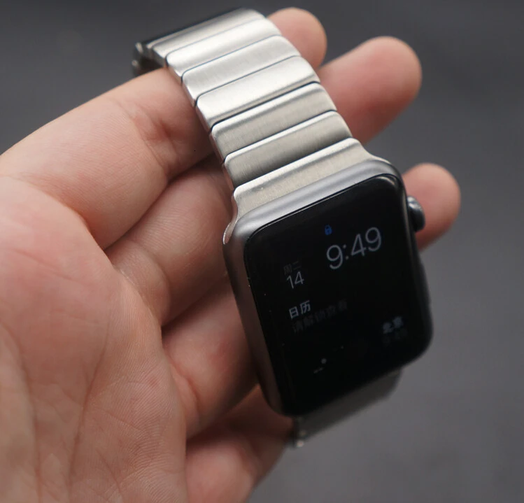 Роскошный браслет из нержавеющей стали для apple watch Series 5 4 3 1 2 iwatch 44 мм 40 мм 38 мм стальной ремешок 42 мм с адаптерами