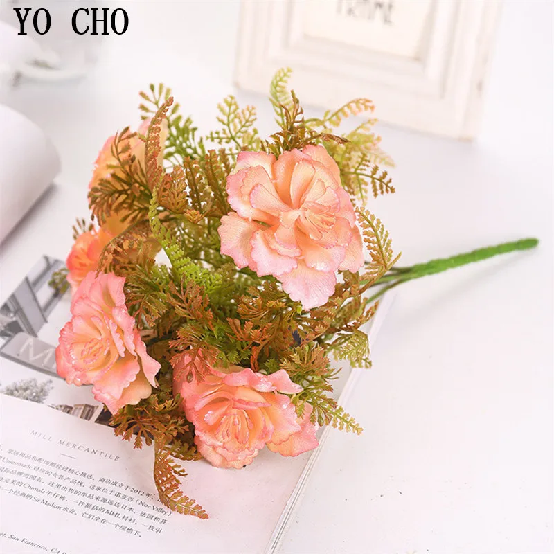 YO CHO 5 веток Искусственный Пион цветок Букет Пластиковые поддельные Flore украшения