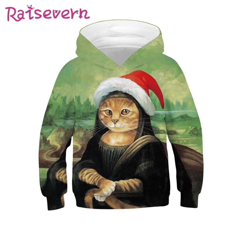 Raisvern/цветные детские толстовки с капюшоном изображением Галактики звезды мопса