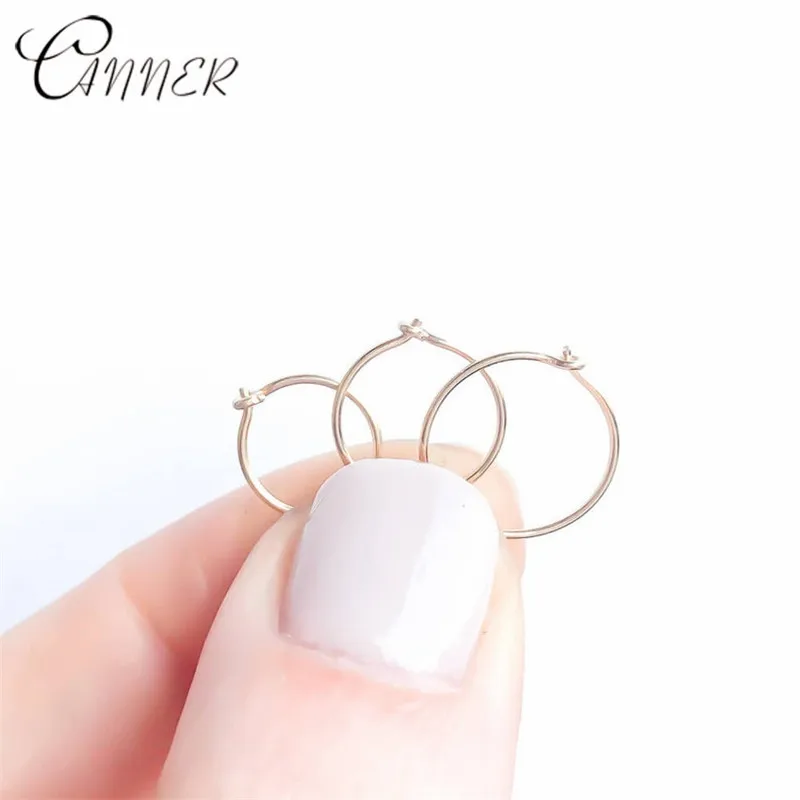 

CANNER 925 Sterling Silver Earring Small Hoop Earrings For Women Ear Bone Buckle Simple Round Circle Earrings Hoops Earings