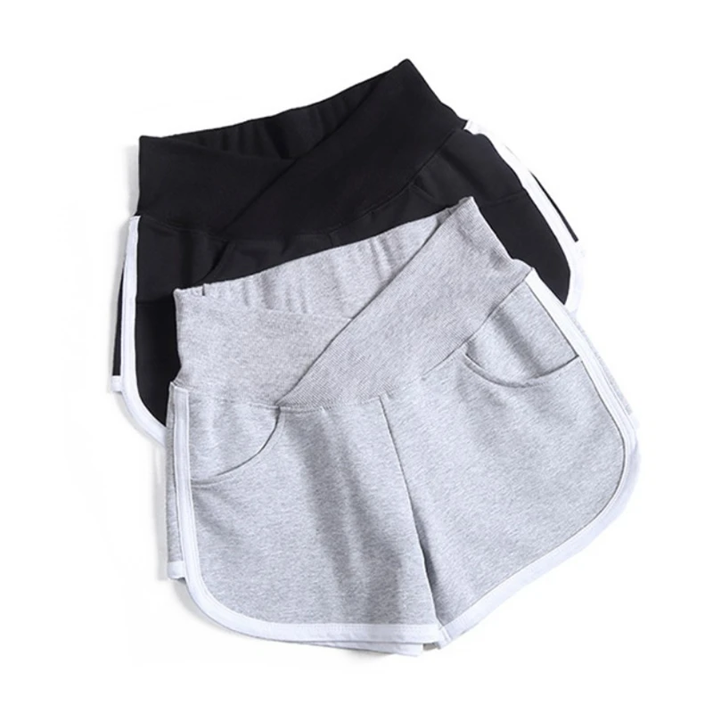Летние женские шорты для беременных с заниженной талией отдыха и спорта |