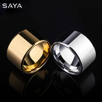 men tungsten rings hard metal finger ring with gift box 14mm width domineering customized free shipping
