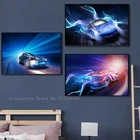 Абстрактная красочная Картина на холсте с изображением гоночного автомобиля, классные постеры и принты спортивных автомобилей, настенные художественные картины, украшение для гостиной