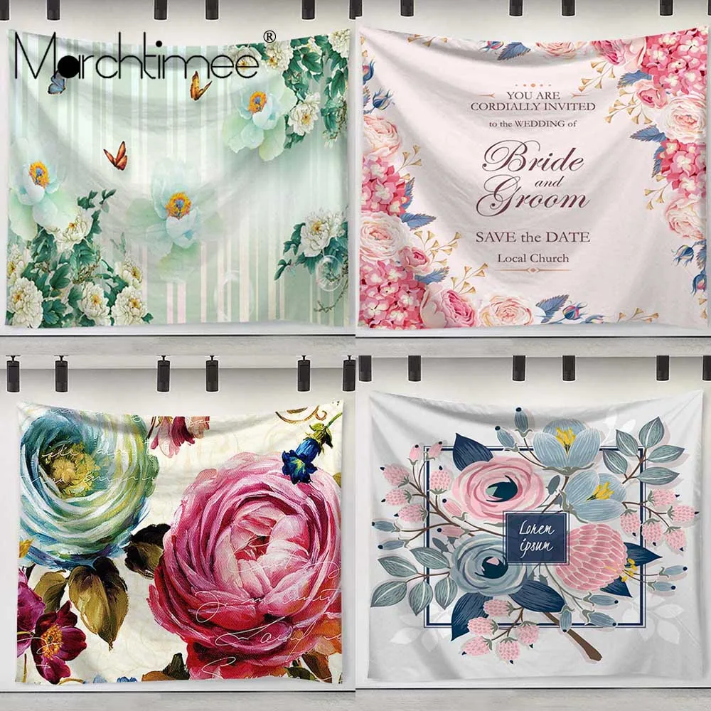 Гобеленовые настенные Висячие Цветы Psychedelic гобелены для гостиной спальни Бохо