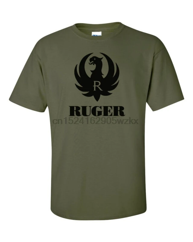 

Ruger Black Logo T-Shirt 2Nd Amendment Pro Gun Brand Tee Firearms Rifle Pistol