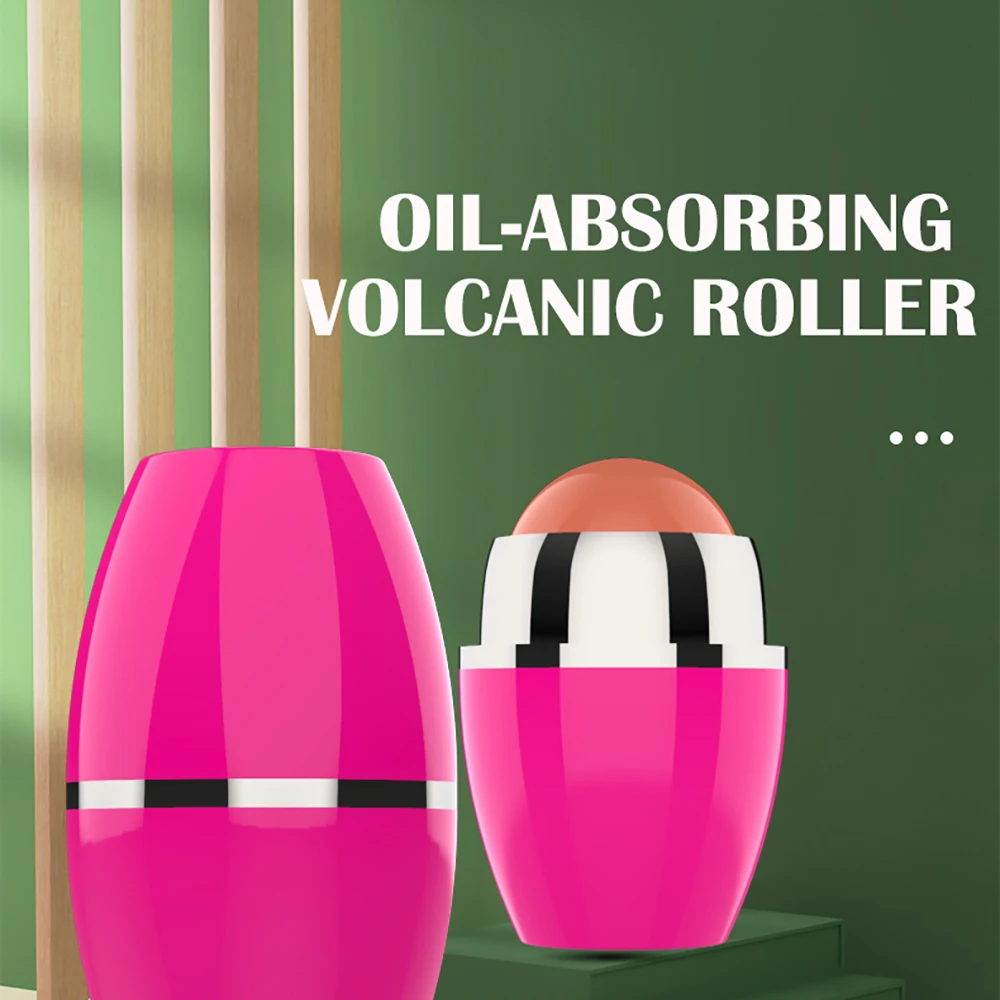 

Face Oil Absorbing Roller Volcanic Stone Blemish Remover Face T-zone Oil Removing Rolling Stick Ball Summer Face Shiny Changing