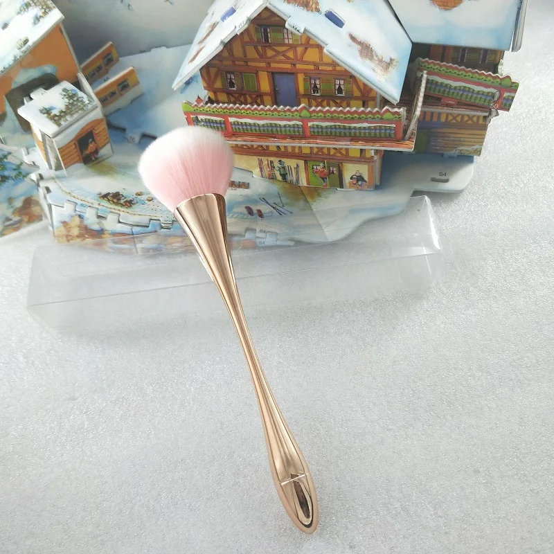 1 шт. розовая Золотая кисть для нанесения пудры румян Кисть макияжа затенения