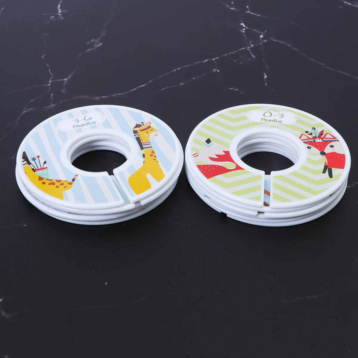 

12pcs Baby Clothes Size Dividers Round Plastic Clothing Hanger Circle for Wardrobe Shopping Mall