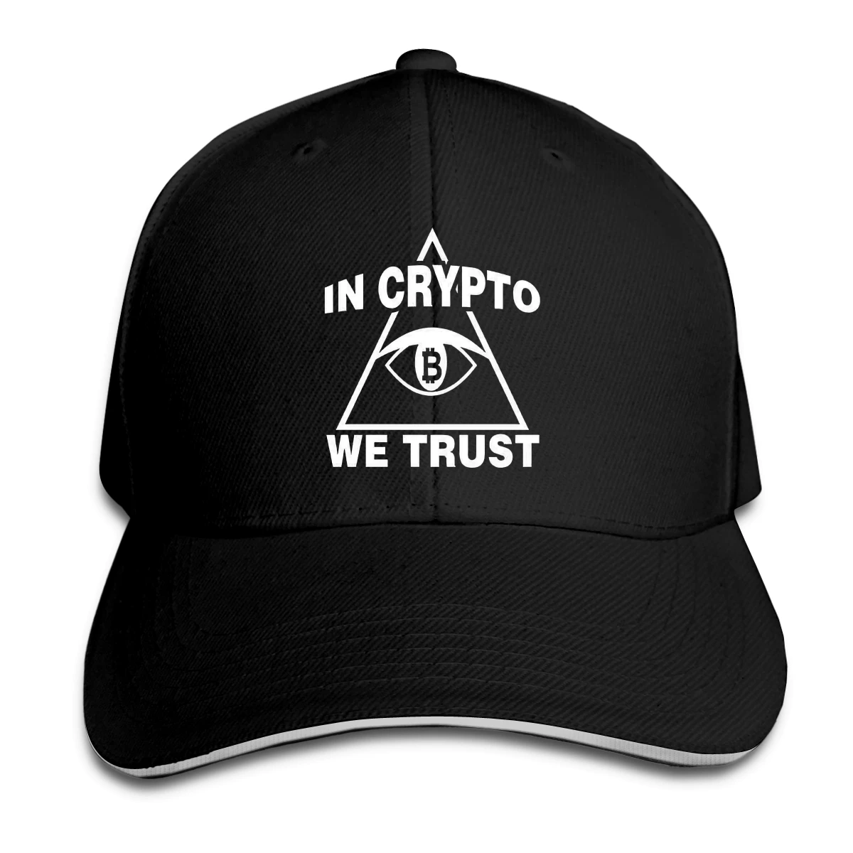 

In Crypto We Trust Bitcoin T man's woman's Fashionable breathable Dad Cap