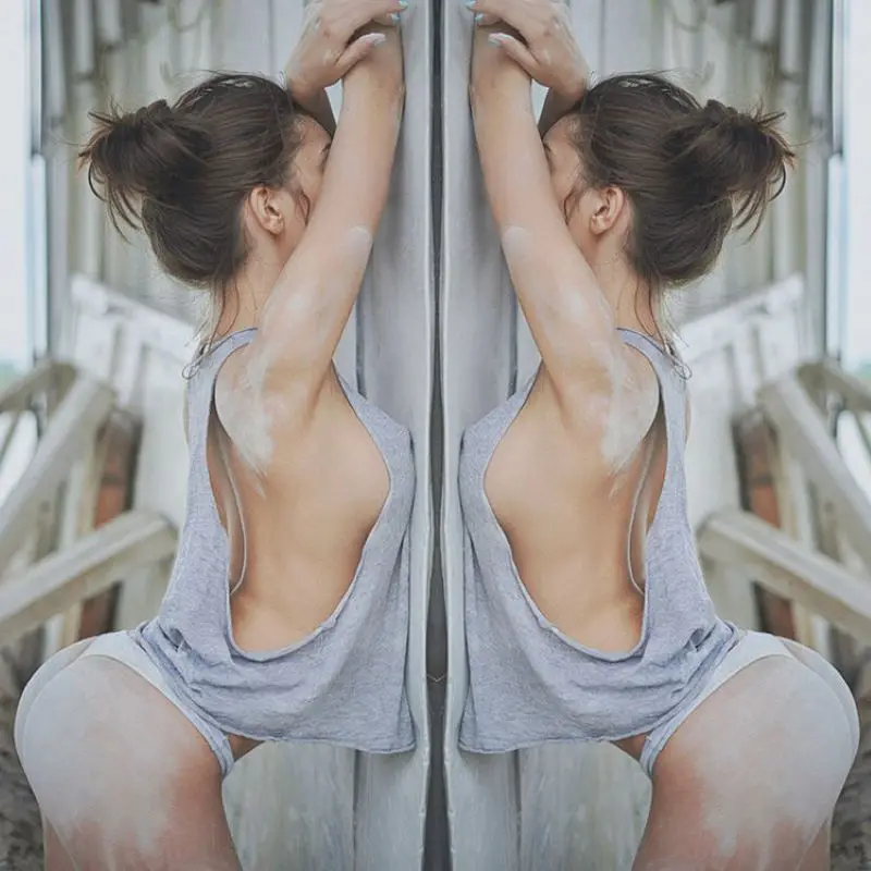 Майка женская с глубоким V образным вырезом пикантный модный Свободный Топ без