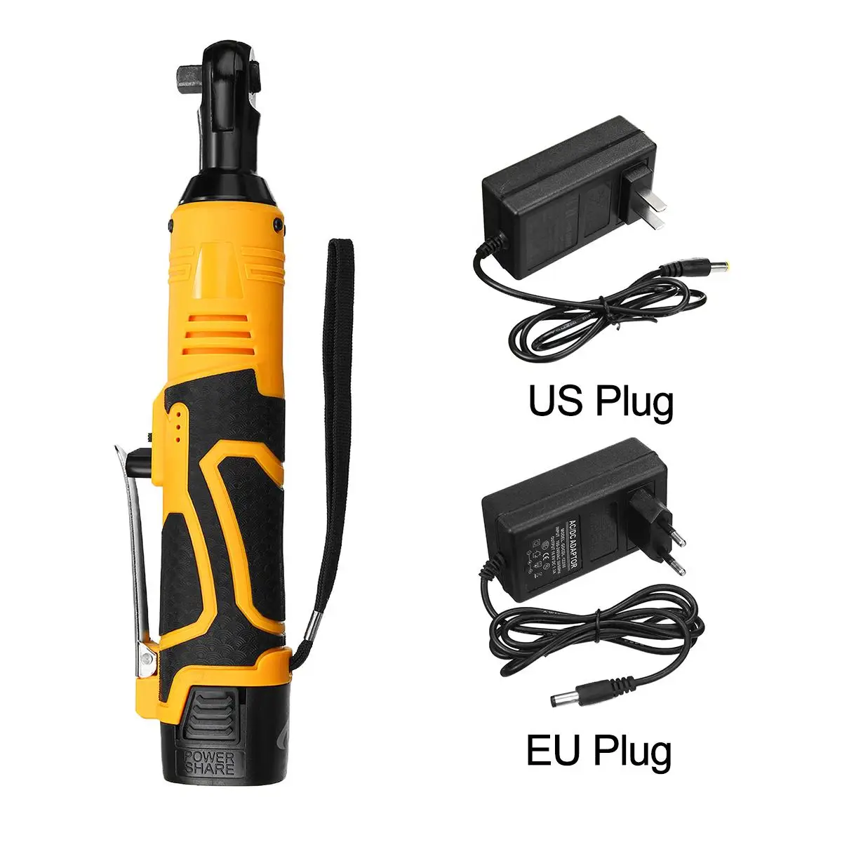 18V 10400mah литиевая батарея перезаряжаемый 60NM электрический ключ портативный Трещоточный ключ 90 градусов инструмент гаечный ключ быстрое зарядное устройство