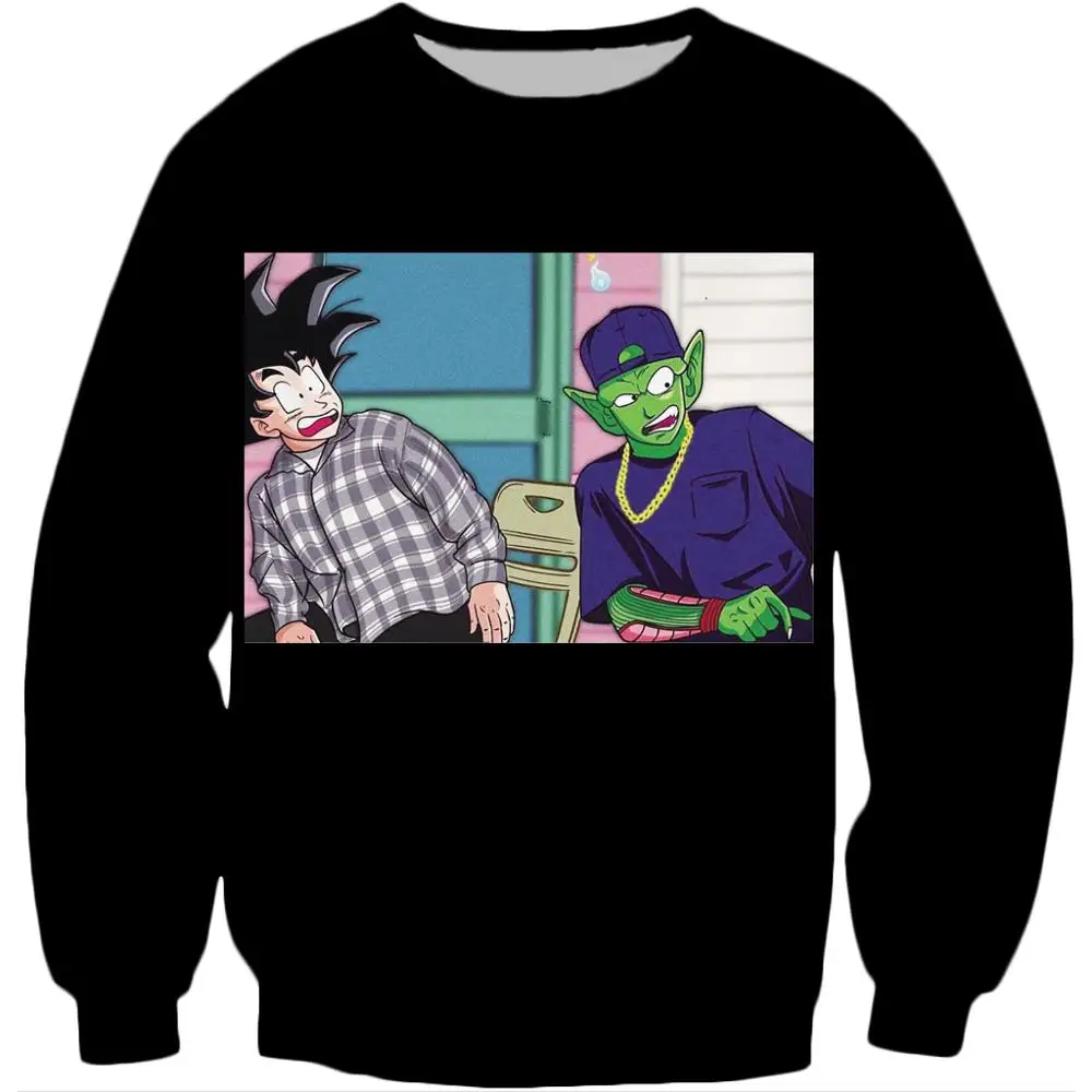 PLstar Cosmos Новая модная Толстовка аниме Dragon Ball Z Kid Goku and Master Roshi 3d принт для мужчин и женщин пуловер с круглым вырезом - Цвет: color as the picture