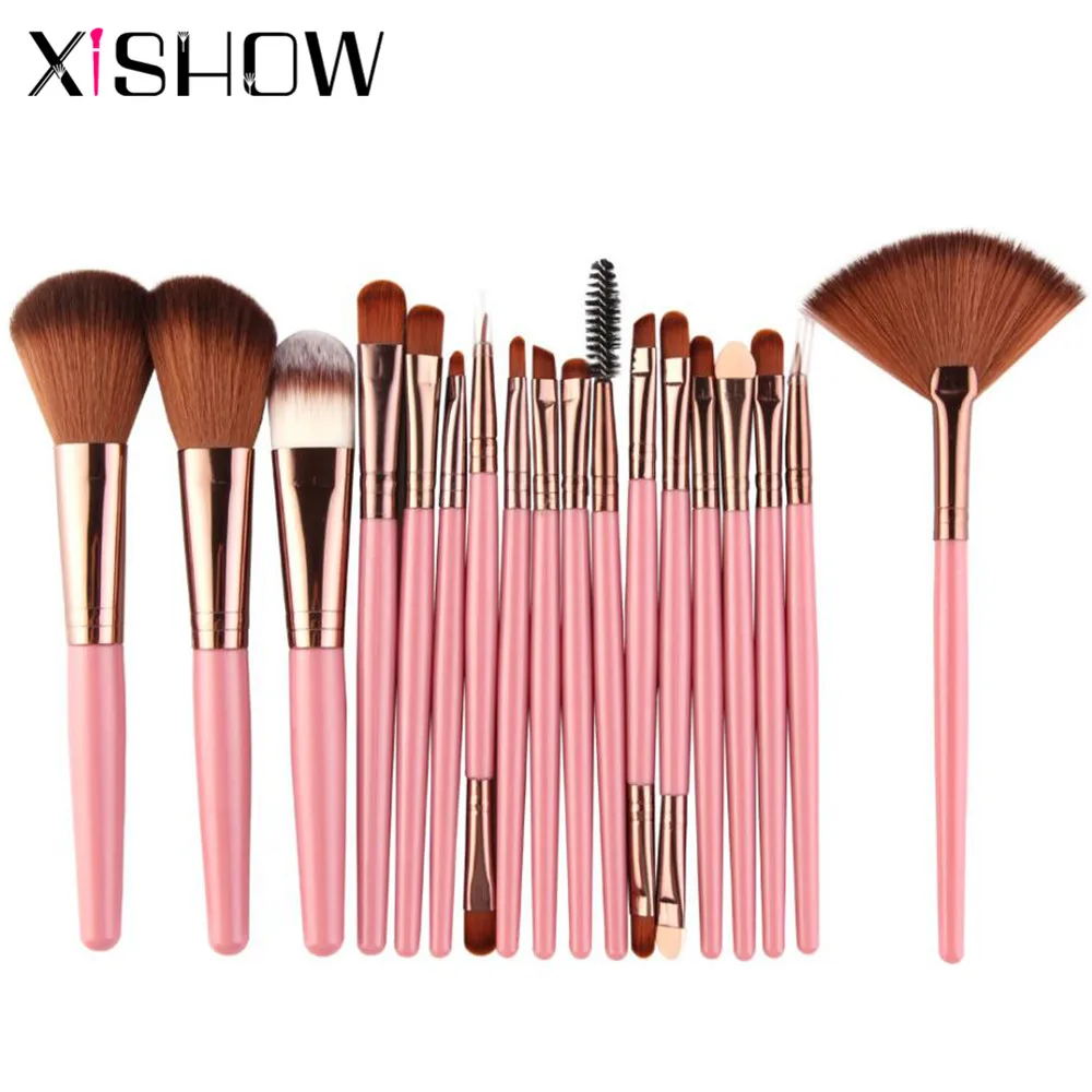 

Makeup Brushes Kit Powder Eye Shadow Foundation Blush Blending Beauty Women Cosmetic Make Up Brush Maquiagem XISHOW 18pcs/set