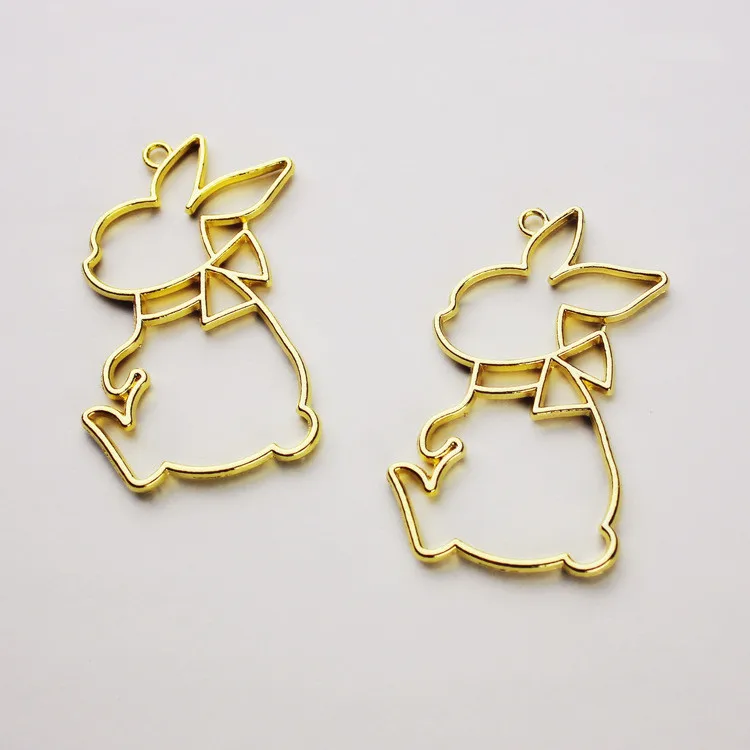 5 шт./лот рамка для бутылки с кроликом и кошкой металлическая Подвеска