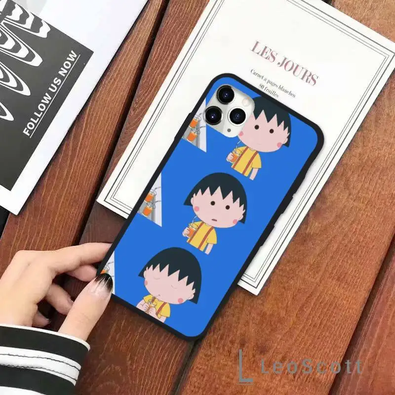 

Anime Chibi Maruko Phone Case for iPhone 11 12 pro XS MAX 8 7 6 6S Plus X 5S SE 2020 XR Soft silicone