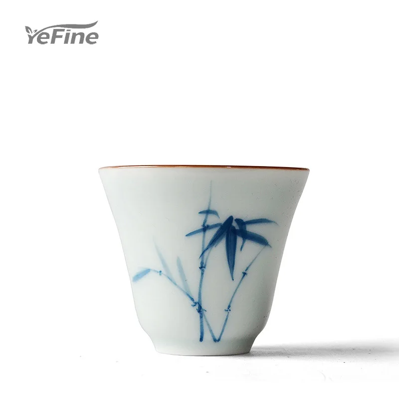 

YeFine Hand-Painted Shadow Celadon Ceramic Kungfu Cup