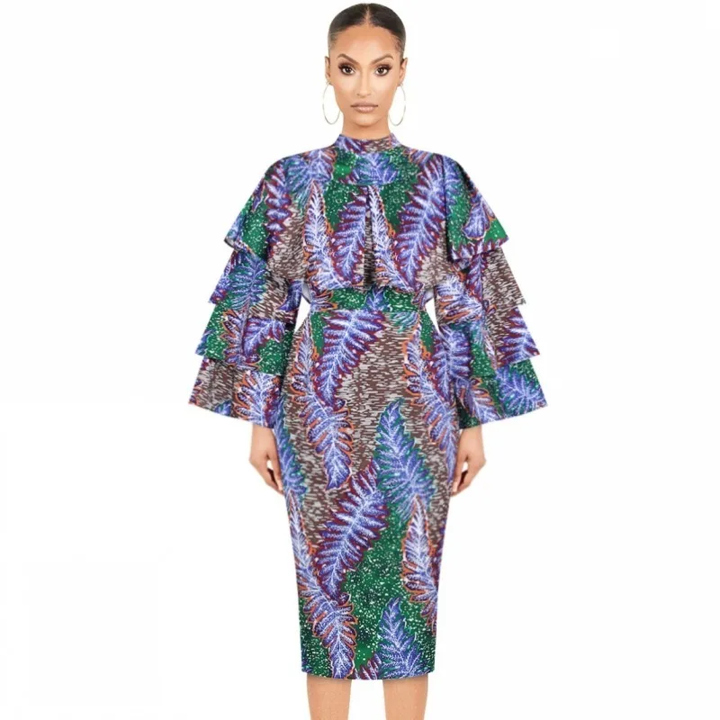 Африканские платья для женщин 2021 Дашики печать мода офис карандаш платье женская