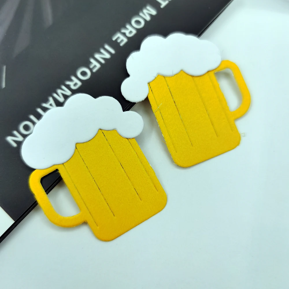 

Two Beers New Metal Cutting Dies Scrapbooking Embossing Folder for Card Making Paper Craft Diy Clear Stamps and Dies Cut