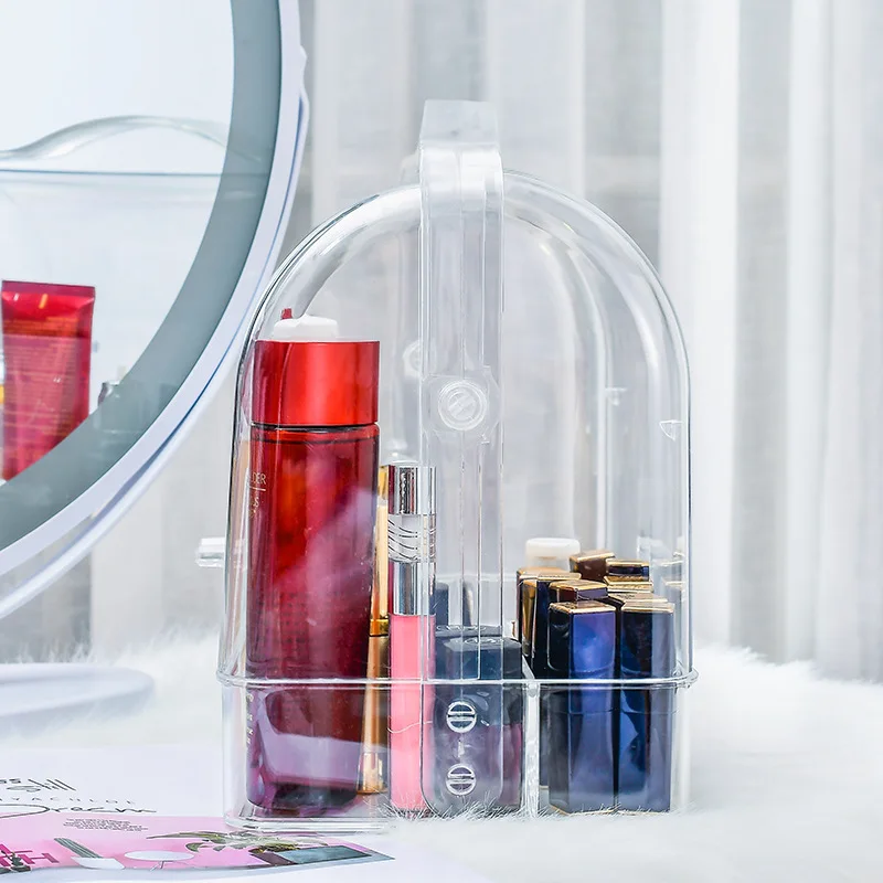 

Makeup Organizer Acrylic Transparent Plastic Cosmetic Storage Case Large Capacity Lipstick Nail Polish Holder Organizer Box