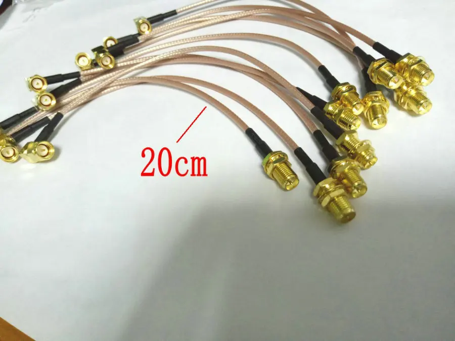 100 шт. RP SMA jack женский переборка к Мужской правый кабель RG316 20 см