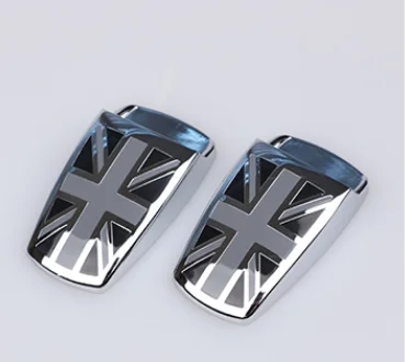 

Gray Union Jack Windshield Wiper Water Spray Nozzle Cover Caps Trim Cover Stickers for Min Cooper S One R55 F54 Car Accessories