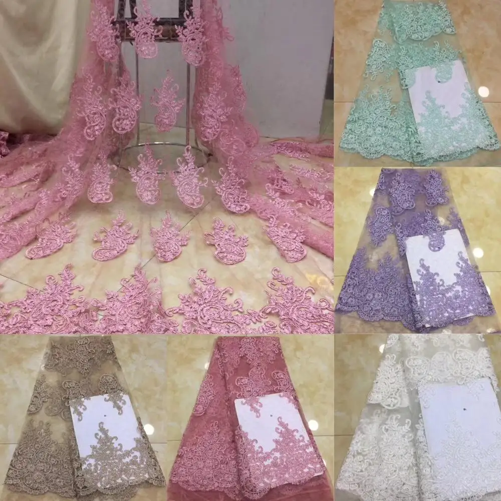 

Madison Embroidered Korea 2020 Nigerian Wedding Party Net/Tulle Laces Lace For Wedding Dresses