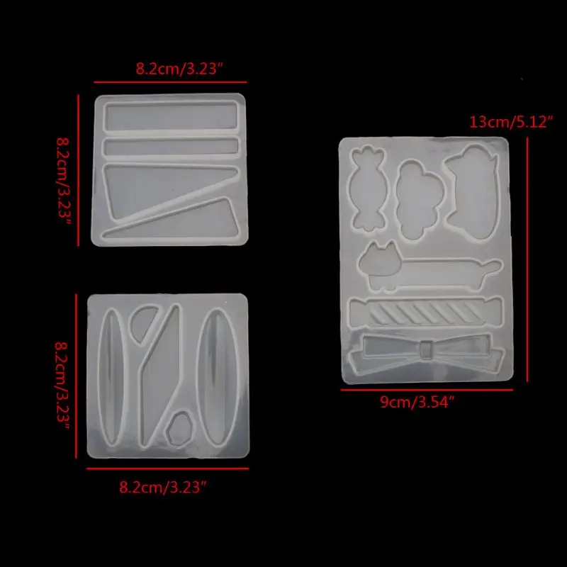 

Acrylic Resin Hair Barrette Resin Mold Geometric Alligator Hair Clips Resin Mold