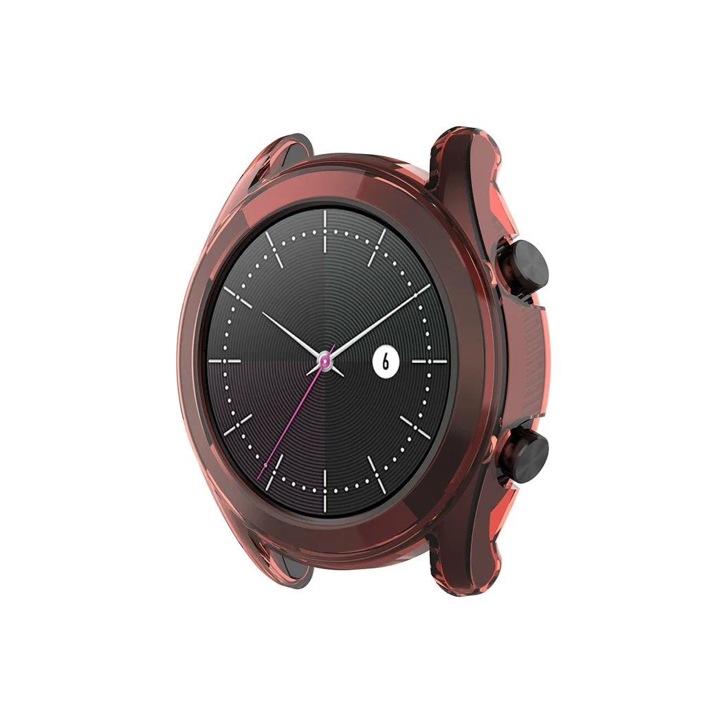 Прозрачный тонкий ТПУ защитный бампер для часов чехол huawei Watch GT2 42 мм ударопрочный