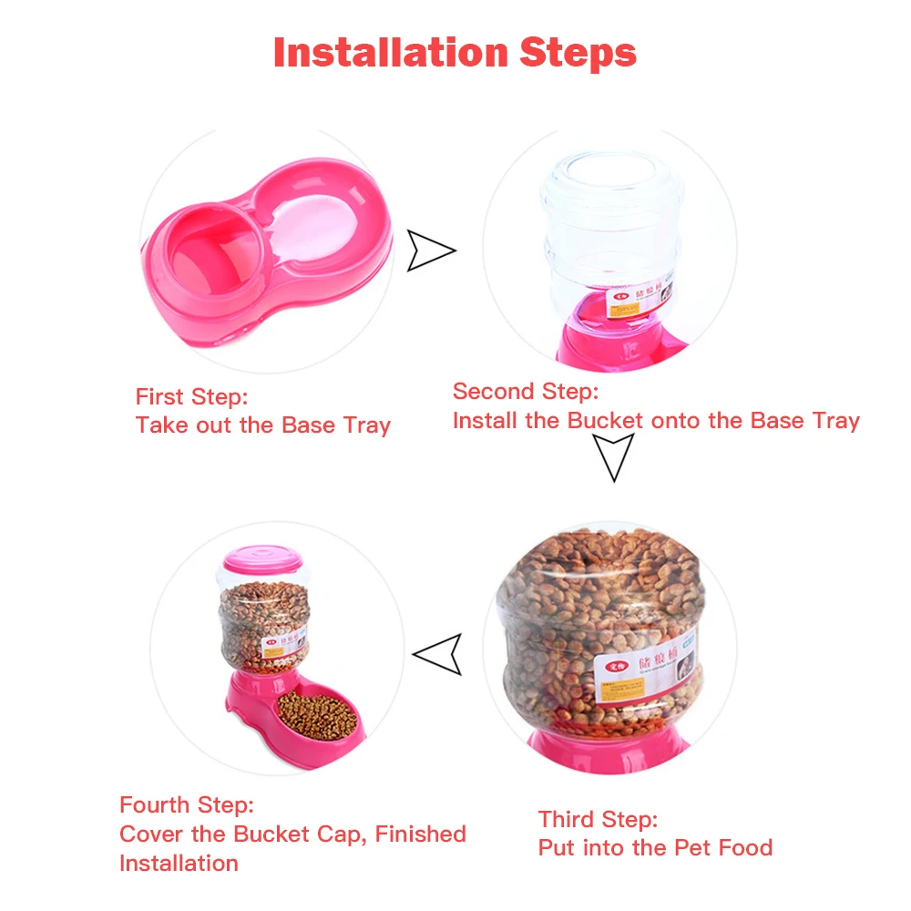 3.8L автоматическая бутылка с водой для домашних животных Еда диспенсер кормушка