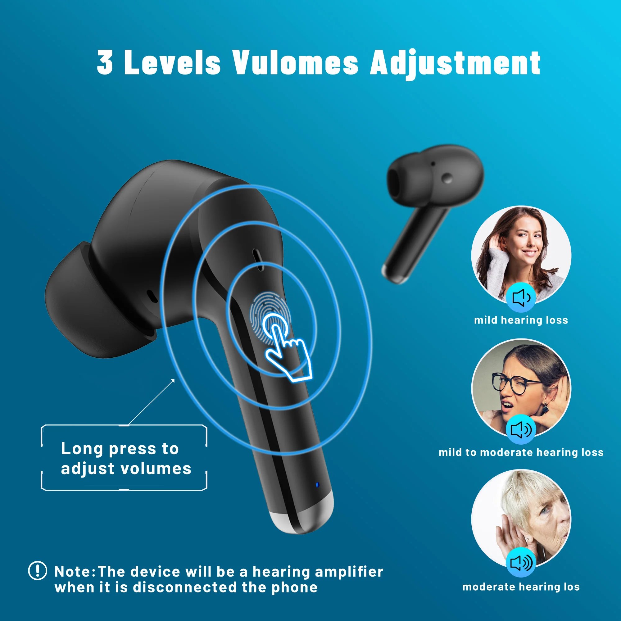 

Вспомогательный Интеллектуальный слуховой аппарат для глухих людей усилитель звука с зарядным чехлом перезаряжаемый слуховой аппарат бес...