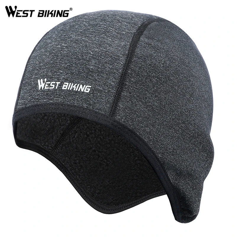 WEST BIKING зимние велосипедные шапки, тепловые флисовые велосипедные колпачки, ветрозащитные теплые велосипедные шлемы для спорта на открытом воздухе, бега, велоспорта