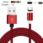 Магнитный кабель USB Type C для Samsung S9 A50 A70 Huawei P20 lite Honor 20 9X, провод для быстрой зарядки, светодиодные магнитные кабели для зарядки