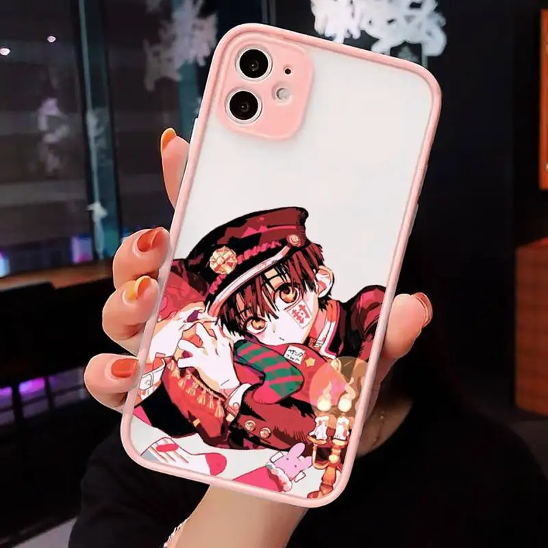 

Jamular Toilet Bound Hanako Kun Phone Case Pink matte transparent For iPhone 7 8 x xs xr 11 12 pro plus max mini Clear Funda