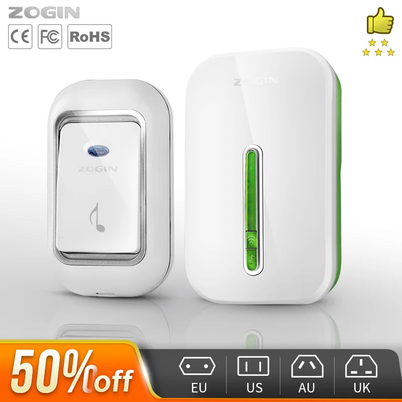 ZOGIN беспроводной дверной звонок умный домашний водонепроницаемый беспроводное